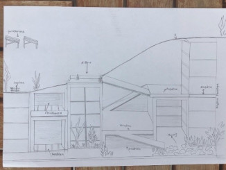 Εικόνα 1 Προσχέδιο βιοκλιματικού σπιτιού